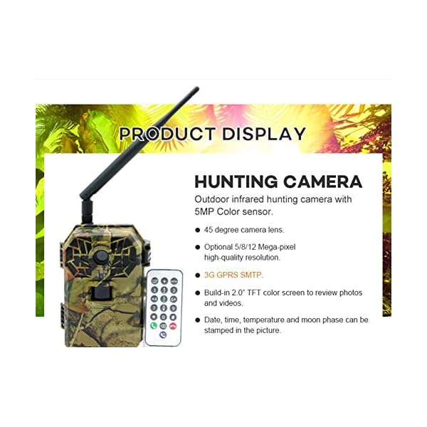 Tierkamera Wildkamera Fotofalle Jagdkamera Spielkameras Trail Wildlife Kamera 12MP 1080P HD Nachtsicht 2 '' LCD Display… – Bild 8