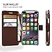 Compatible with iPhone X Wallet Case-Slim & Lightweight iPhone X Flip Case with Credit Card Holder - iPhone 10 Wallet Case for Women & Men - Faux Leather iPhone Xs Purse Cases – Dark Brown