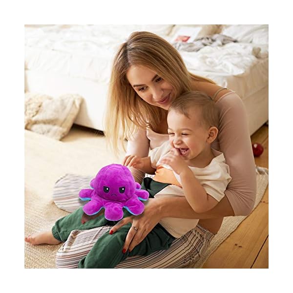 Octopus Plushie Reversable, Double-Sided Flip Reversible Octopus Plush, Soft like Squishmallow Plushies, Stuffed Octopus…