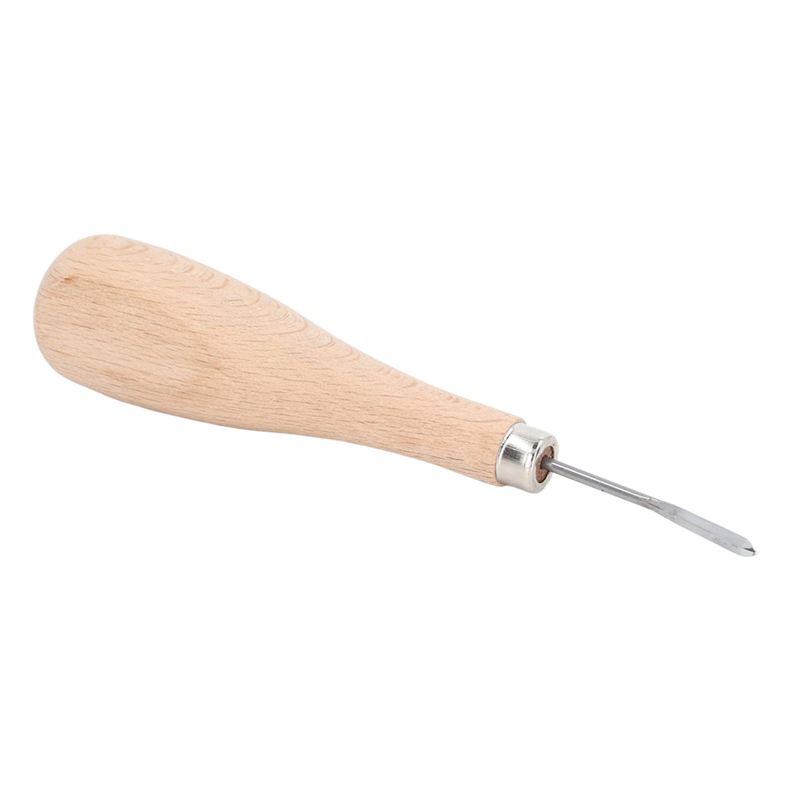 Stitching Awl Curved Stitching Leather Craft Curved Stitching Awl,Professional Beech Handle Curved Awl Tools Accurate Spacing Steel Awl Tool Portable Sewing Awl for Leather Craft