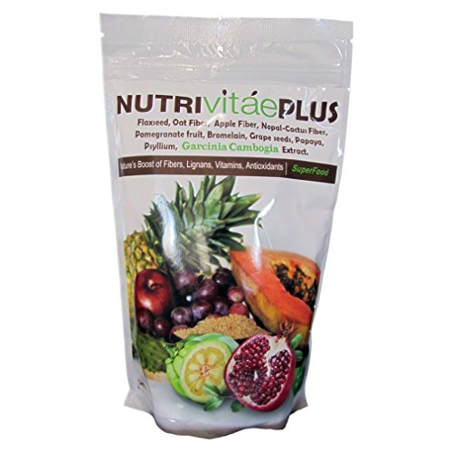 Nutri Vitae Plus Garcinia Cambogia Blend with Flaxseed, Oat Fiber, Apple Fiber, Nopal-Cactus Fiber, Pomegranate Fruit, Bromelain, Grape Seed, Papaya, & Psyllium, 12 Ounce Nutri Vitae Plus Garcinia Cambogia Blend with Flaxseed, Oat Fiber, Apple Fiber, Nopal-Cactus Fiber, Pomegranate Fruit, Bromelain, Grape Seed, Papaya, & Psyllium, 12 Ounce