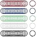 Biubee 100 Pcs Colorful Book Loose Leaf Binder Rings- 30mm Metal Loose Paper Notebook Rings Keychain Rings for Cards, Document Stack and Swatches