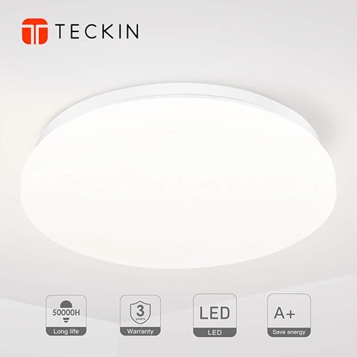 Deckenleuchte, LED Deckenlampe?Deckenleuchte für Bad Schlafzimmer Küche Balkon Korridor Büro Esszimmer Wohnzimmer 18W Natürli