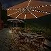 8-Ribs Patio Umbrella String Lights 104 LEDs 8 Mode Battery Operated Remote Control Lights Decor for Patio Table Umbrella Restaurant Cafe Shop Outdoor Garden Backyard Holidays Party (Warm White)
