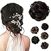 Beauty Angelbella Hair Bun Extension Synthetic Ponytail Wavy Curly Messy Hair Pieces Hairpiece for Women