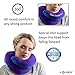BCOZZY Travel Neck Pillow for Airplane– Patented Double Support for Head, Neck, and Chin. Best for Long Flights, Plane Sleeping, and Car Rides. Adjustable Size. Washable. Carry Bag. Large, Purple