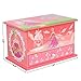 SONGMICS Musical Jewelry Box Ballerina Jewel Storage Case, Gift for Little Girls, Ball Princess with Brahms Lullaby Melody, Pink UJMC006