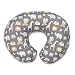 Boppy Original Nursing Pillow and Positioner, Sketch Slate Gray, Cotton Blend Fabric with allover fashion primary