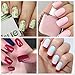 ECBASKET Full Cover False Nails Artificial Nails Fake Nails 500pcs Full Coverage Natural Acrylic Nails 10 Sizes with Bags