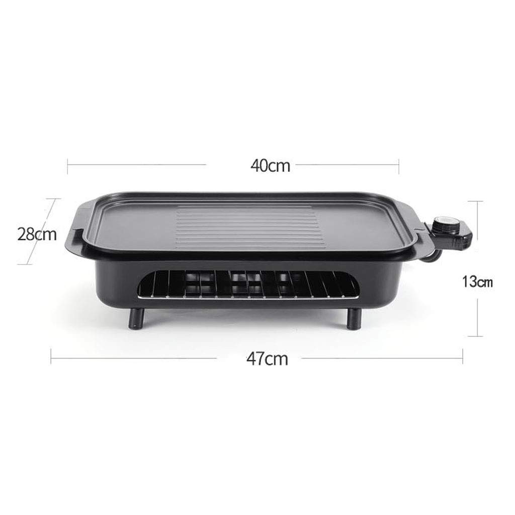 review ZJJ& Barbecue Grill Electric Carbon Multi-Purpose Barbecue Grill Smokeless Non-Stick Electric Baking Tray Home Korean Multi-Purpose BBQ Grill