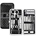 Nail Clippers Set Manicure Pedicure Kit - Stainless Steel 18 in 1 Portable Travel Grooming Kit-Facial and Nail Care Tools for Men and Women (Black) primary