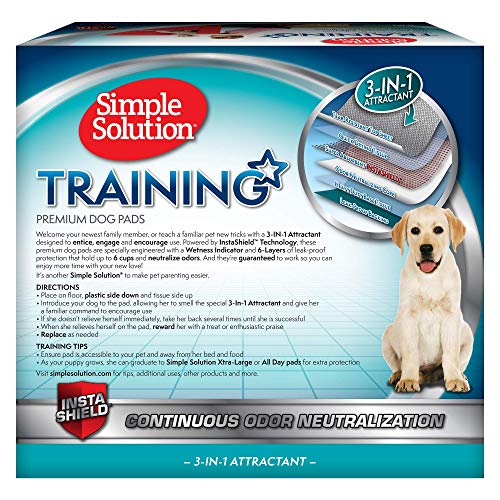 Simple Solution Training Puppy Pads | 6 Layer Dog Pee Pads, Absorbs Up to 6 Cups of Liquid | 23x24 Inches, 100 Count - Thumbnail 7