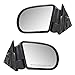 Driver and Passenger Manual Side View Mirrors Textured Replacement for Chevrolet GMC Isuzu Pickup Truck SUV 15193316 15172864 AutoAndArt