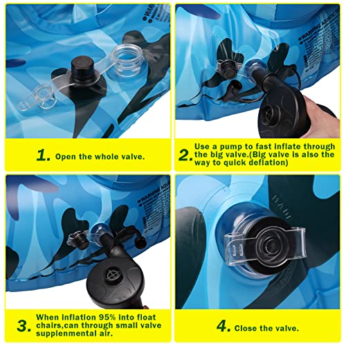 Inflatable Pool Float, CAMULAND Inflatable Lounger Pool Float with a