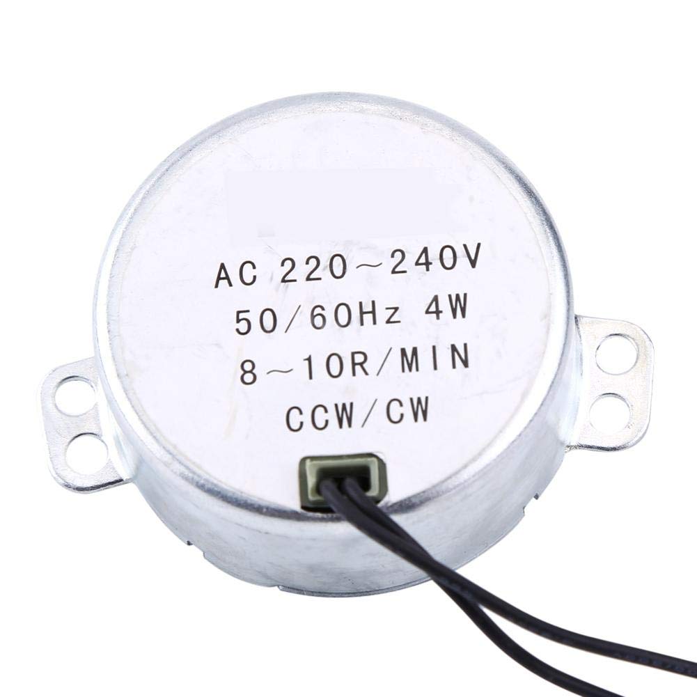Synchronous Motor, 1pc 220-240V AC 4W CW/CCW 4W 50/60Hz Synchronous Motor Geared Motor for Electric Fan Ventilation Mechanism, Heater(8-10RPM)