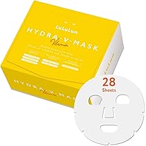 Lululun Hydra V Facial Sheet Mask, 28 Sheets, Hydrating Face Mask