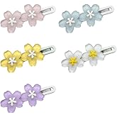 5pcs Flower Hair Clips Alligator Hair Clip For Women Pink Blue Claw Clips Floral Blossoms Hair Accessories Barrettes Hairpins For Wedding Bridal Supplies Decoration