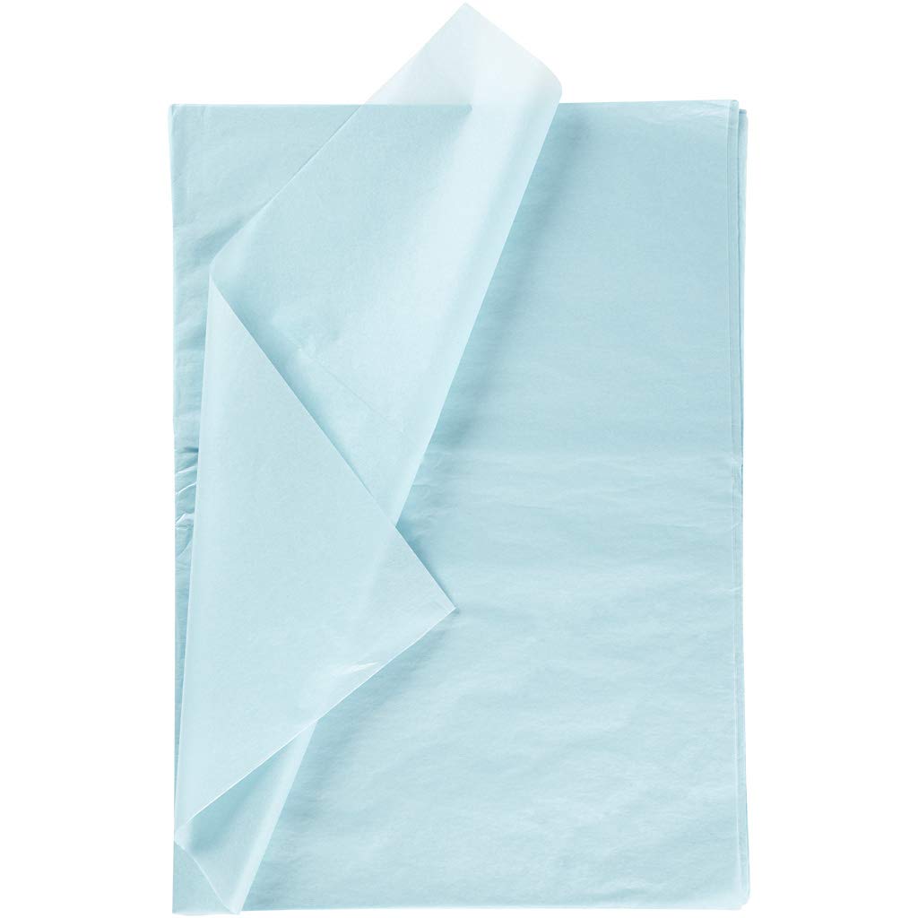 Creativ 20814 Blue Tissue Paper, 50x70 cm, 14g, Light Blue, 25 Sheets