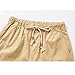 Manwan walk Men's Linen Casual Short 311 (Large, Khaki)
