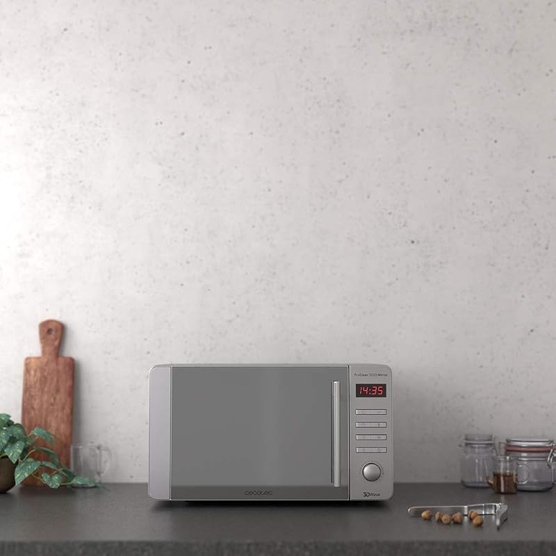 Forno a Microonde ProClean 5020, 700 W, 20 L, rivestimento Ready2Clean, tecnologia 3DWave, design effetto specchio, manico in acciaio inossidabile, 8 programmi, specchio inossidabile