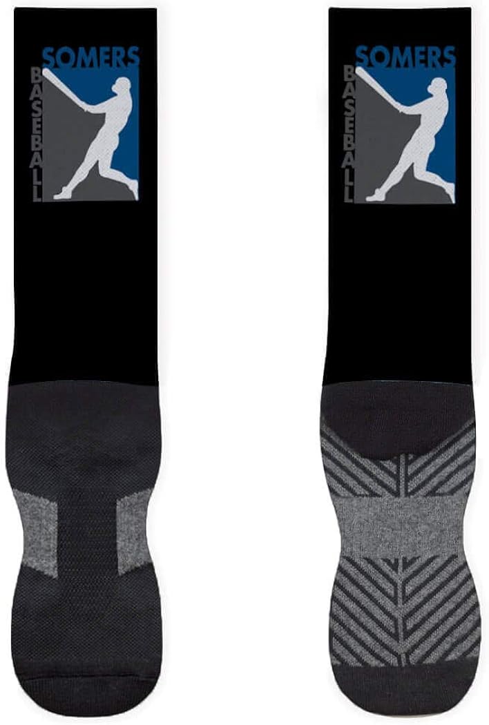 Personalized Baseball Printed MidCalf Socks Your Logo