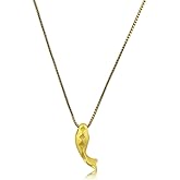 15 Inch Dainty Gold Necklace for Women - Fashion Choker Adjustable Box Chain with Charm Pendant, Hypoallergenic Titanium Steel Jewelry for Mother's Day & Trendy Gifts