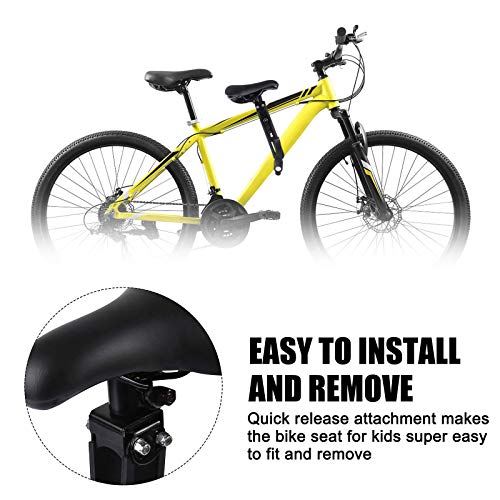 Bomoya Kids Bike Seat for Mountain Bikes, Detachable Front Mounted Bicycle Seats for Children 2-5 Years Old