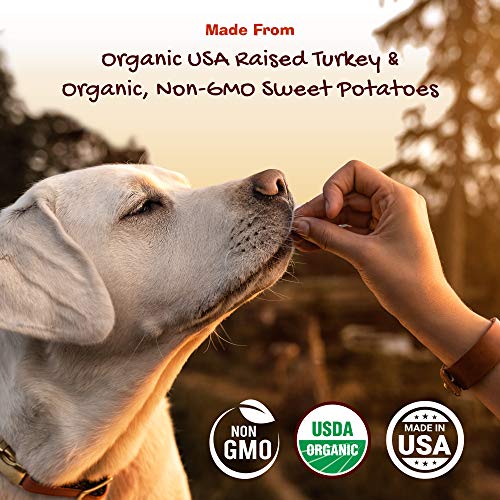 Riley's Organic Dog Jerky Treats - Dog Training Treats Made in USA - Turkey & Sweet Potato - 6" Soft Jerky Treats for Dogs - Easy Snap for Any Size Dog - 16 oz - Thumbnail 3