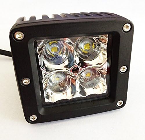 Purishion 20W Spot Fog Driving Light 3" with CREE LED Dual Cube for Off Road Bar Jeep Truck