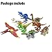 Feleph 8 Styles Jurassic Theme Dinosaur Building Blocks Miniature Toy Plastic Play Toys Small Tyrannosaurus / Pterosaurs Blocks Model Figures Best Gift for Major Bands