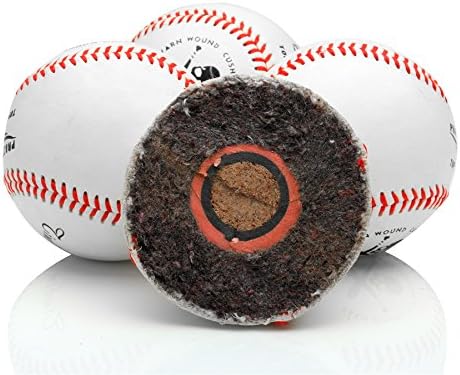 Timbows Top Grain Leather Training Baseballs Yarn Wound Cushioned Cork (Pack of 12)