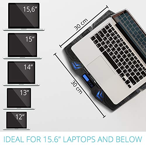 5 Laptop+Cooling+2500RPM+Adjustable+Display
