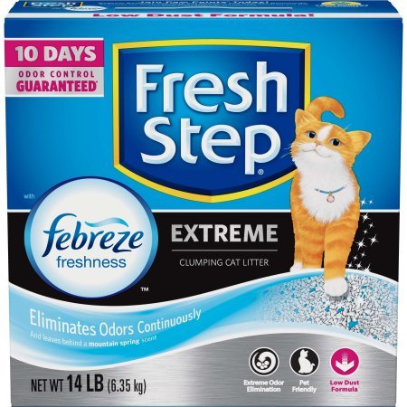 Fresh Step Extreme Odor Control Scented Scoopable Cat Litter, 14 lb Carton - 1 Pack