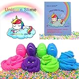 Touch Of Wonder Unicorn Slime Kit for Girls & Boys - Unicorn Poop Slime - Extra Soft Fluffy Slime, Butter Slime, Cloud Slime. Unicorn Surprise & Unicorn Gifts. Unicorn Party Favor. Easter Eggs Slime