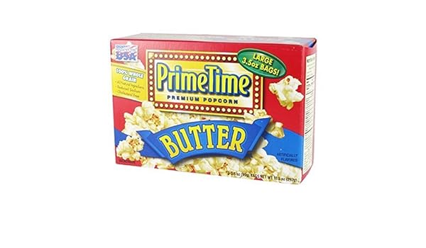 Prime Time palomitas de microondas sabor a mantequilla 3p: Amazon ...