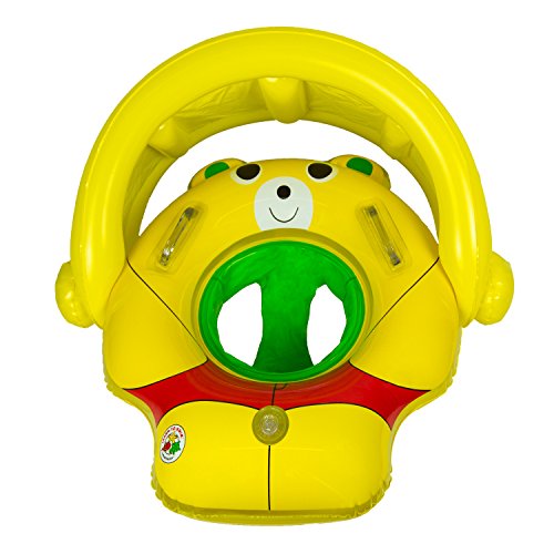 Poolmaster 81542 Learn-to-Swim Baby Bear Float Rider with Canopy