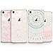 ESR Slim Fit Floral Totem Case for iPhone 8[Anti Scratch PC Back with Soft Bumper][Supports Wireless Charging] Protective Case for iPhone 8(Mint Mandala)