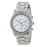 Womens Quartz Watch,COOKI Unique Analog Fashion Clearance Lady Watches Female watches on Sale Casual Wrist Watches for Women,Round Dial Case Comfortable Metal Watch-H06 (Silver)