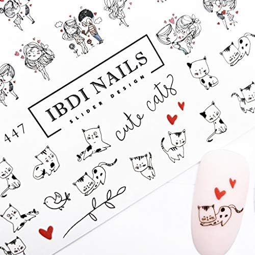 IBDI Valentines Day Love nail Decals/Sliders for manicure or pedicure, Decal for nails, Slider for manicures and pedicures, Nail art