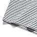 Zengjo Striped T Shirts for Men(L,White & Navy Stripes)