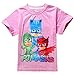 PJ Masks Cotton Short Sleeve T-shirt , Pink, 3T (110)