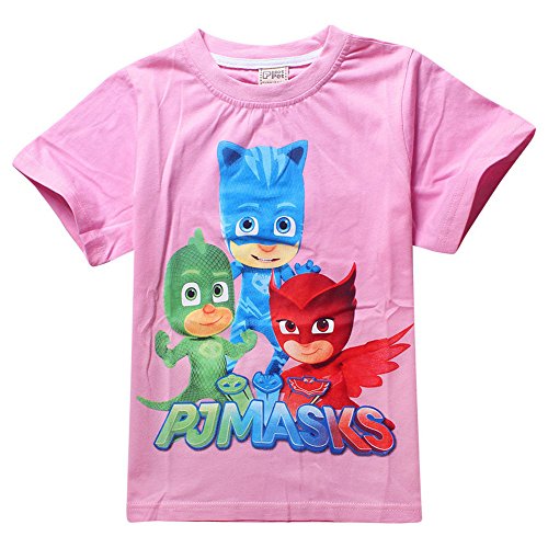 PJ Masks Cotton Short Sleeve T-shirt , Pink, 3T (110)