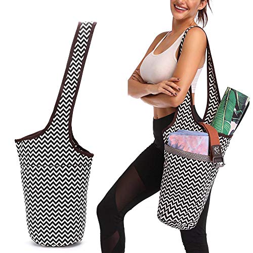 FODOKO Yoga Mat Bag with Large Size Pocket and Zipper Pocket, Fit Most Size Mats Yoga, Yoga Bags and Carriers for Women