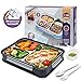 Bento Box 3 Compartments Bento Lunch Boxes Large Stainless Steel Lunch Box for Big Kids Adults Home Work and Picnic(Darkgray)