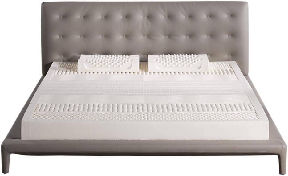 LoveLife Látex Colchón Topper,disfrutar De Masaje Superficie Ondulada Respirable Natural Firme Feel Doble Plegable Completo Dormir Dormitorio Estudiante Hotel Colchoneta-Blanco 135x190cm(53x75inch)