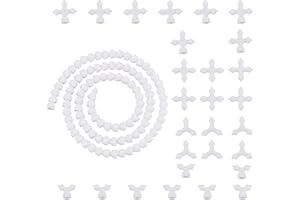 UNICRAFTALE 9Pcs Armature Set 1 Yard 12mm Movable Skeleton Armature with 4Y and 4X Chest Connectors Plastic Puppet Body Figur