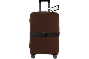 RainVillage Travel Luggage Cover Suitcase Protector Scratch-Resistant Fit 19-31 Inch Suitcase, Not Included Suitcase (Coffee Color, L(26-27 inch))