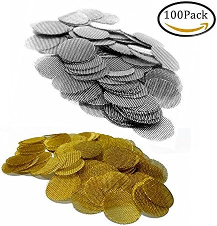 Yalex 100 Pieces Stainless Steel Screens Pipe Screen Filters Smoking Pipe Screens for Smoking Tobacco Pipes (3/ 4 Inch)