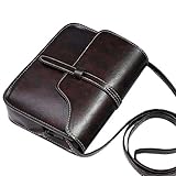 HN Vintage Purse Women Lady Leather Shoulder Crossbody Bags Clutch (Coffee)