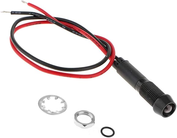 Amazon 自動車 Led インジケータライト 警告灯 信号パイロットランプ 8mm 12v 5色選ぶ 高級 白 ギアインジケーター 車 バイク